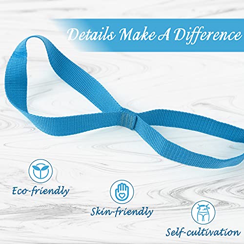 Scotamalone Stretching Strap Yoga Strap Physical Therapy for Home Workout, Exercise, Pilates and Gymnastics, 10 Loops Non-Elastic Stretch Bands with Aesthetic Packaging for Women & Men - color: Blue