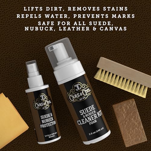 Care & Cool Ultimate Suede & Nubuck Care Kit, Complete 6-Piece System | Gently Lifts Dirt & Grime, Repels Water & Stains, Preserves Breathability, Wear Your Favorites With Confidence