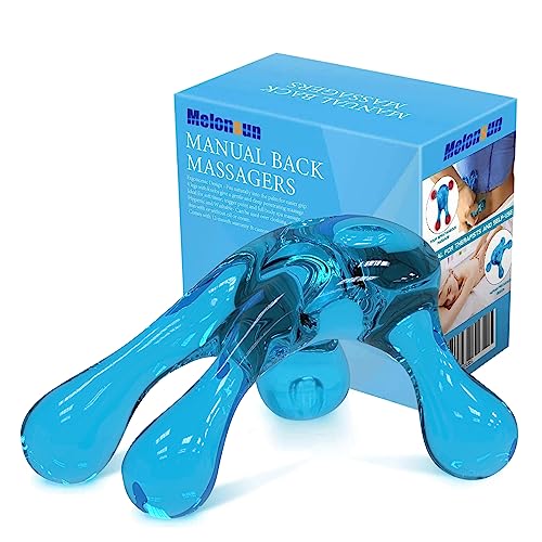 Melonsun Palm Massage Tool - Handheld Four-Point Deep Tissue Massager for Trigger Point, Neck Back Shoulder Pain Relief, Self Massage Between Shoulder Blades, No Therapist Needed