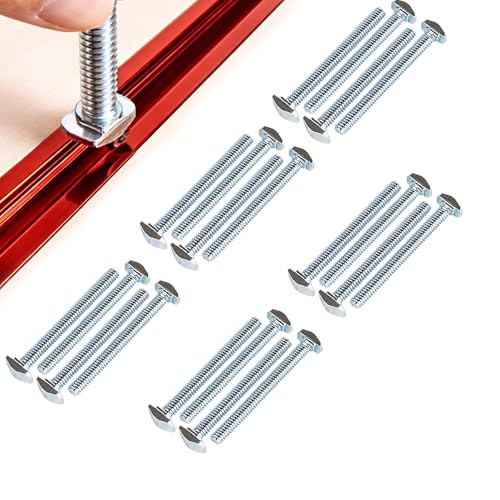 O'SKOOL T-Slot Bolts Drop-in 2-1/2" Length 20PCS, 1/4"-20 Thread, T Track Accessories for Woodworking Jigs and Fixtures,HWR011 - style: 1/4"-20 Threads, 2-1/2" Length, 20Pcs