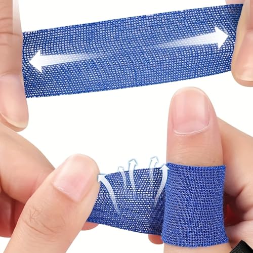 50PCS Elastic Finger Tape Protectors, Breathable Sweatproof Finger Guards for Sports, Work, and Daily Use, Self-Adhesive Stretchy Finger Wraps