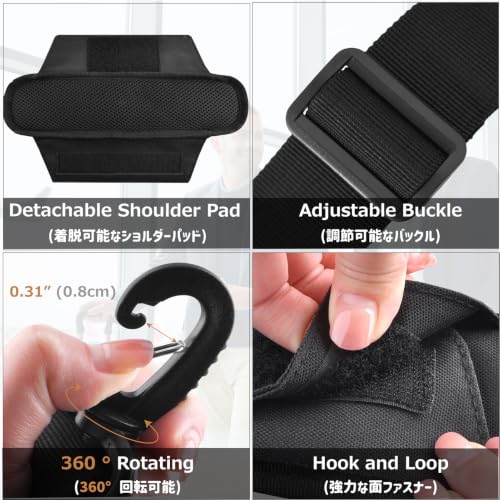 Wide Replacement Shoulder Strap Adjustable Crossbody Canvas Webbing for Messenger Bag Laptop Computer Bag - color: #1 - Khaki