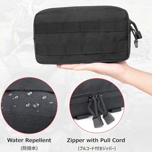 Azarxis Equipment Multi-Purpose Tactical EDC Admin MOLLE Pouch Utility Tools Bag Organizer Military Waist Belt Modular Attachment - color: #01 - Green