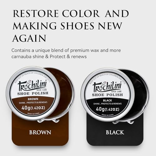 Shoe Polish Kit 13PC Shoe Shine Leather Boot Shoe Care Set Mink Oil Brushes and More for Gentle Care Cleaning - color: 9psc