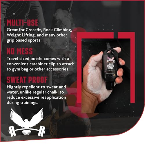 IRON AMERICAN Liquid Chalk - No-Mess Long-Lasting Grip Chalk for Weightlifting, Gymnastics, Rock Climbing, and Fitness Training - Advanced Hand Chalk for Gym - size: 3-PACK (50 mL)