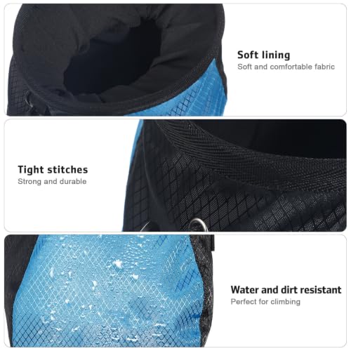 2 Pcs Climbing Chalk Bags Large Capacity Drawstring Closure Polyester Chalk Pouches for Rock Climbing and Weight Lifting Gymnastics Accessories