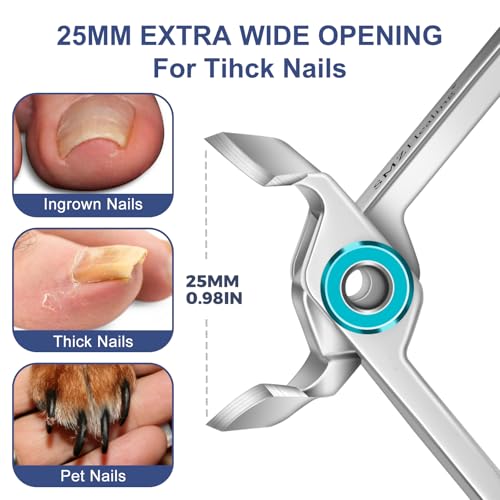 2026 Toenail Clippers for Seniors Thick Toenails | Angled Heavy Duty Large Toe Nail Clippers for Men and Very Sharp Slanted Curved Blade Toenail Clippers 4PCS Set - color: 4pcs Black & Sliver
