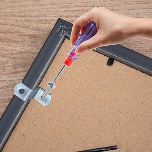 15PCS 3/4" Canvas Clips for Picture Framing, Offset Mounting Hardware with Screws for Art and Mirror Installation - size: 3/4"
