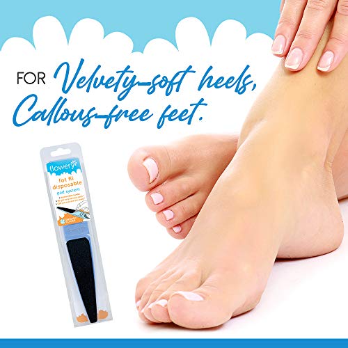 Flowery Swedish Clover Foot File Disposable Pad Kit, Great for Dry Cracked Feet, Refines Calluses - color: Blue Kit