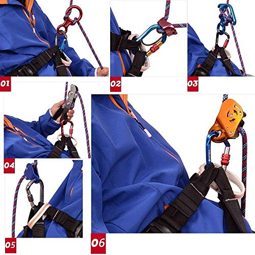 Ayamaya Climbing Carabiners - 3 Pack Screwgate Locking Carabiner 30KN (6744 lbs) Heavy Duty Gears for Rock Climbing, Rappelling, Swing Rescue & Gym, Large D-Shaped Carabiners - color: Grey