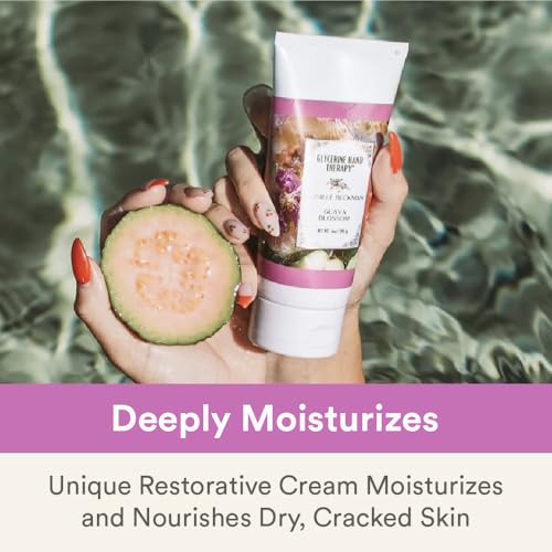 Camille Beckman Guava Blossom Glycerine Hand Therapy Cream, 1.35 oz | Ultra-moisturizing for dry, cracked hands; silky, non-greasy, paraben-free