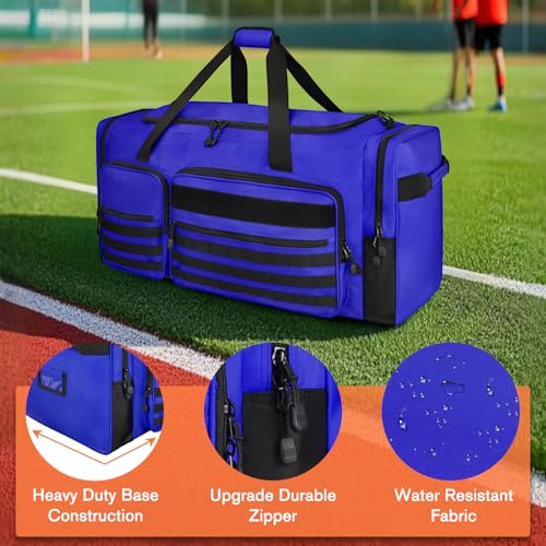 Goloni 130L Heavy Duty Large Duffle Equipment Bag,Catchers Gear Bag with Shoe Compartment,Baseball Duffle Bag - color: Blue