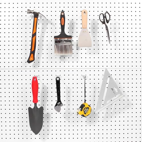 Bamboo's Grocery LoKii 30 Pack 6 Inch Silver Pegboard Hooks, 1/4" Heavy Duty Peg Board Shelving Hooks Organizer Accessories, Peg Board Tool Hangers - size: 6 Inch 30 Pack