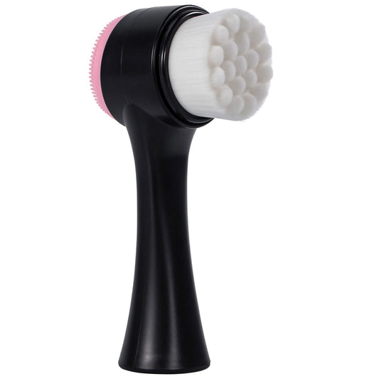 Beomeen Face Brush 2 In 1, Facial Cleansing Exfoliating Scrubber Brush, Silicone Double Side Face Wash Scrub Brush With Super So