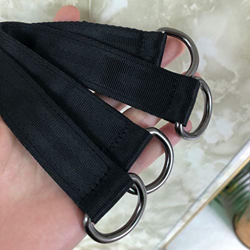 Tree Swing Straps, 2 PCS 25cm / 9.8inches Heavy Duty Hanging Straps Holds 440 lbs with Carabiner Perfect for Hammock, Plank - color: 25cm straps with Carabiner