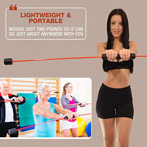 Total Bar | Exercise Bar, Workout Bar and Rehabilitation Equipment | Includes Carrying Case, Nutrition Booklet, and Exercise Booklet