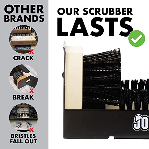 JobSite The Original Boot Scrubber - All Weather Industrial Shoe Cleaner & Scraper Brush - color: Brown - 1 Pack, size: 1 Pack
