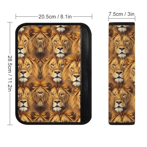1 Pair Soft Padded Seat Belt Cover for Child, Most Cars, Animal Lion Shoulder Harness Cover, Neck and Shoulder Support - color: Pattern 479