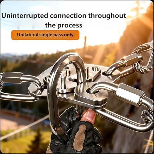 Multifunctional Stainless Steel Continuous Connectors Plate Suitable for Secure Rock Climbing and Outdoor Activity Outdoor Climbing Gear