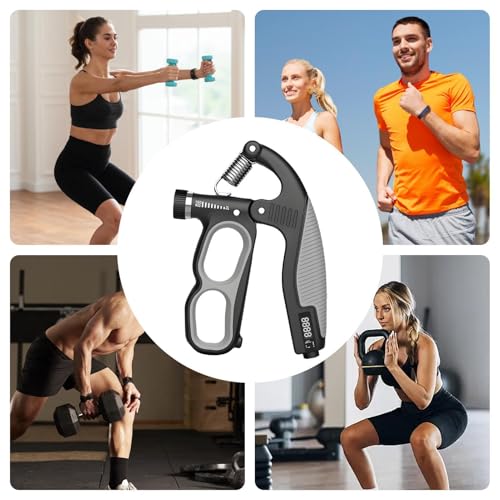 Grip Trainer Adjustable Resistance 22-330Lbs Finger Training | Forearm Grip Strengthener Training Exercise Workout Physical Recovery Practice for Golf Climbing Wrestling Fitness Gym Home