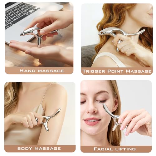 BYYDDIY-Women's Facial Lifting and Body Massage Tool, Gua Sha Trigger Point Massage Tool -Thumb Protector,Deep Tissue Massage,Muscle Scraper Tool (s.T) - size: S