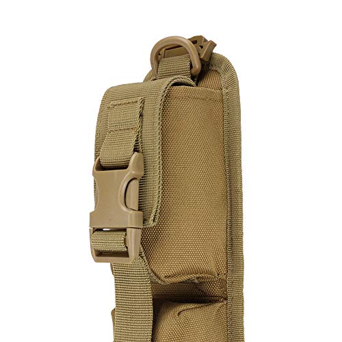 WYNEX Tactical Molle Accessory Pouch, Backpack Shoulder Strap Bag Shoulder Tape Additional Bag Multifunctional Hunting Tools Pouch - color: Khaki (upgraded) - 2 Packs