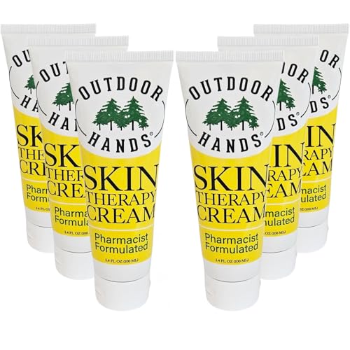 Outdoor Hands Skin Therapy Cream – 3.4 oz Crack & Dry Skin Repair – Pharmacist-Formulated Healing Cream for Cracked, Chapped or Split Hands, Heels & Elbows - 2 pack