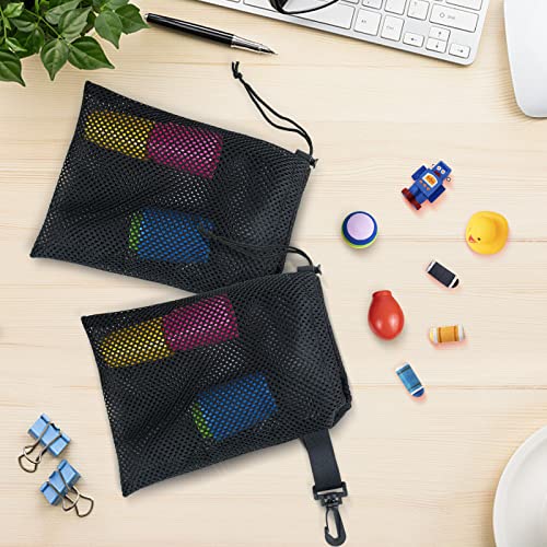 20 PCS With Clips Mesh Drawstring Bags, Portable Nylon Storage Bags for toy,Sports Storage,Outdoor activities etc. (7.9x11.8in) - size: 20Pcs / 7.9x11.8in