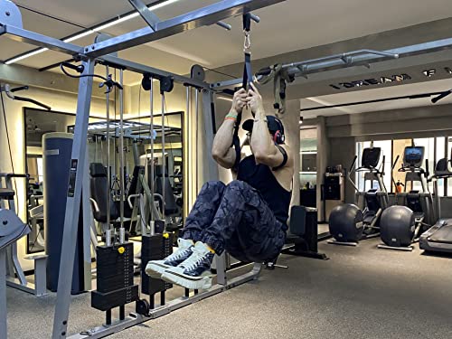 Pair of Outdoor Hanging Straps with carabiner Holds 150kg/ 330lbs Straps Hanging Kit Hooks for Camping, Door Bar, Gym Bar, Pull-up Bar Exercise Equipment Attachments