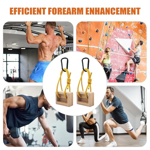 Climbing Hangboard 1 Pair Wooden Fingerboard Trainer | Fingerboard Climbing for Climbers Tree Hand Playground Enhances Grip Strength Indoor Outdoor Doorway