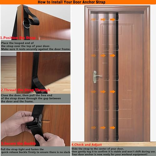 Resistance Bands Set with Door Anchor, 5 Tube Bands for Full Body Workout
