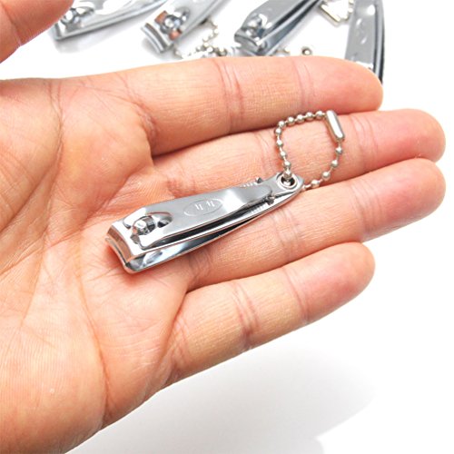 3-Pack Nail Clippers Set for Fingernails & Thick Toenails, Sharp Stainless Steel Nail Cutter Kit with Nail File, Heavy Duty Toenail Clippers for Men, Women, Seniors, Travel Grooming Set (A)
