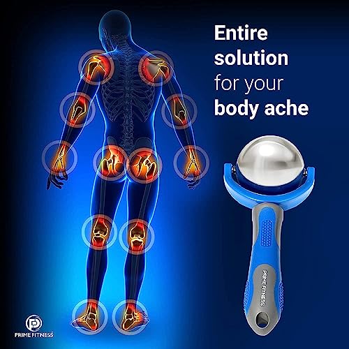 Cold Massage Roller Ball | Cold Therapy | Ice Roller Ball with Handle | cryo Stick | Relieve Muscle Pain (Green) - color: Green