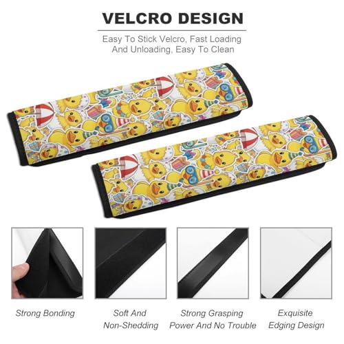 Universal Fit Yellow Duck Cute Ducks Seat Belt Shoulder Pad for Adult Use, Most Cars, 1 Pair Harness Pads Strap Anti-Slip Pad - color: Pattern 620