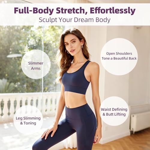 Figure 8 Resistance Band with Handles, 3-Pack | Elastic Exercise Band, For Arm Back & Shoulder Full Body Workout, Non-Slip 8 Shaped