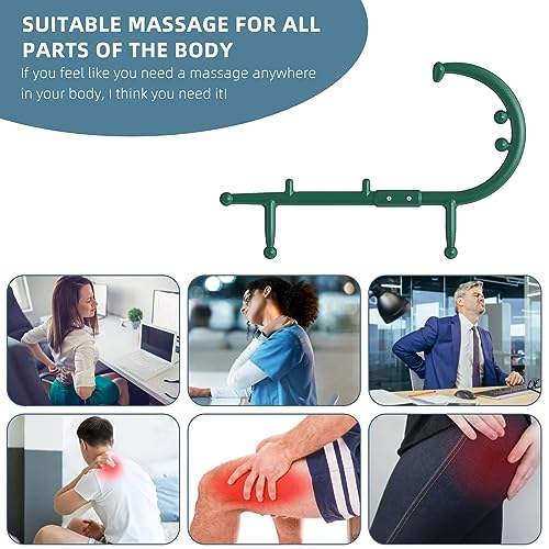 KEINE MARKE Trigger Point Massage Tool Body Deep Tissue Handheld Back, Neck, Shoulder, Leg and Feet Massager Rod, Muscle Release Tool Self Massage Hook Cane for Women & Men - color: Green