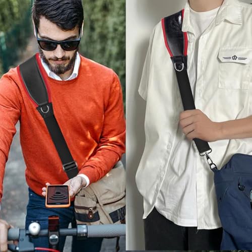 ZINZ 77" Shoulder Strap with Neoprene Thick Padded, Universal Bag Strap with Double Adjustable Buckles and Metal Swivel Hooks - color: Red Edge