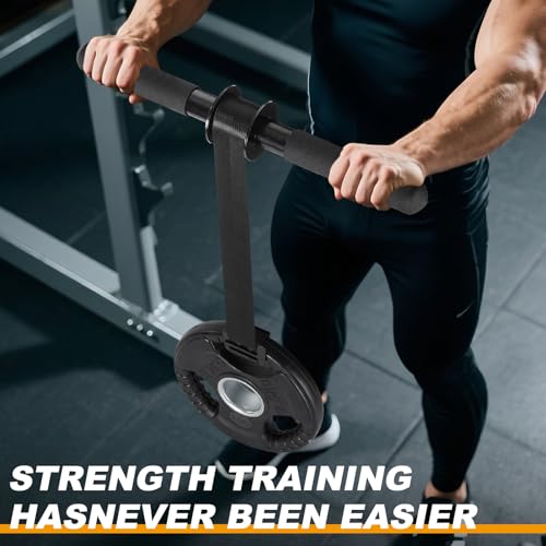 Forearm Strengthener & Forearm Exerciser, Wrist Roller with PVC Anti-Slip Grip Handles, Forearm Strength Trainer with Ultra-Strong Nylon Webbing for Wrist and Forearm Strength Training