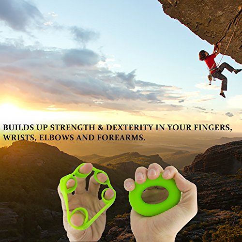 Hand Grip Strengthener, Finger Exerciser, Grip Strength Trainer (6 PCS),New Material,Forearm Grip Workout, Finger Stretcher, Relieve Wrist Pain, Carpal Tunnel - style: Finger Exerciser,Grip Strengthener