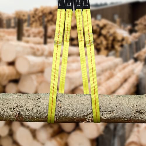 2 Pcs 10' x 2" Lifting Sling Straps Heavy Duty Web Slings Lifting Polyester Nylon Sling Web Slings Tree Saver Recovery Strap for Hoist Car Constructions Steel Trailer Outdoor Using - size: 10' X 2"