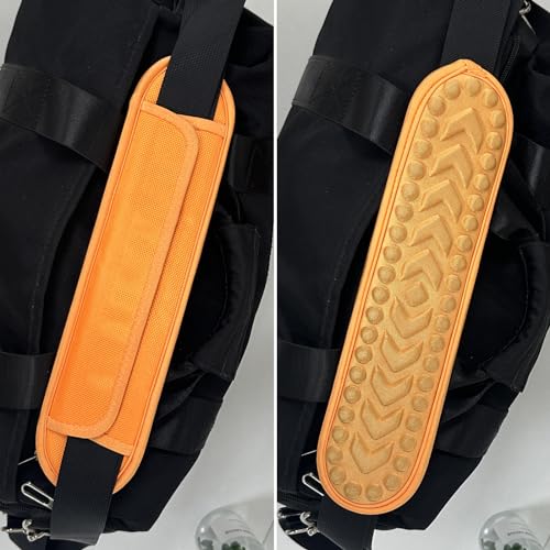 FIEIL 2 Pack Breathable Universal Shoulder Pad, 3D Cushion Air Backpack Strap Pads, for Shoulder Bags, Detachable Shoulder Strap Pad Pads Help Relieve Shoulder Pain(3D Air Cushion-Orange) - size: 2 Pack 3D Air Cushion-Orange