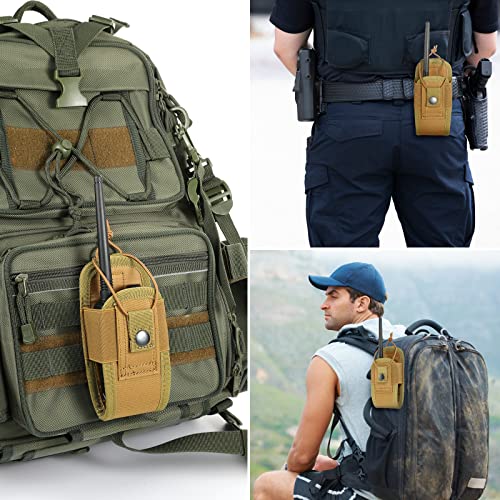 FRTKK Tactical Radio Holder Radio Holster Molle Radio Pouch Universal Radio Case Military Heavy Duty Radio Bag for Police Firefighter Two Ways Walkie Talkies Vest (ACU-small) - color: ACU-small