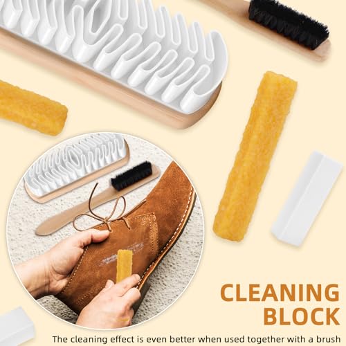 6Pcs Suede Brush Eraser Cleaner Kit Magic Rubber Shoe Brush for Ugg Suede Cleaing Kit Nubuck Brush Soft Lazy Shoe Eraser for Nubuck Bag Clothes Boots Cleaner