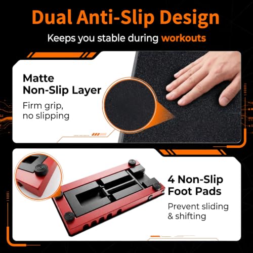 Slant Board for Calf Stretching, Steel Squat Wedge for Home Gym | 2 Pack, 5-Level Height, Adjustable Width, Full Matte Surface, Non Slip, Max 800 lbs, ATG Training, Plantar Fasciitis Relief