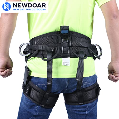 NewDoar Climbing Harness, Mountaineering Rock Climbing Harness, Half Body Harness for Rappelling Fire Rescuing Tree Climbing - color: Tree Climbing