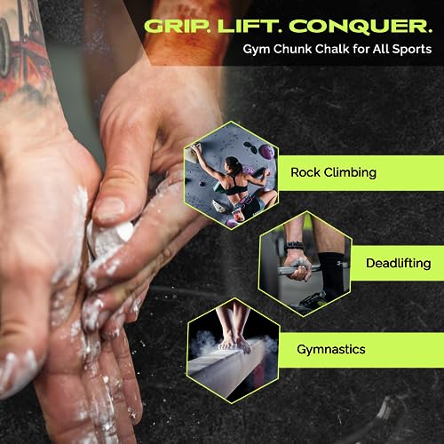 Rage Fitness Gym Chalk | Magnesium Carbonate Athletic Chalk for Excellent Grip - Gym Workout Grip Chalk for Weightlifting & Gymnastics.