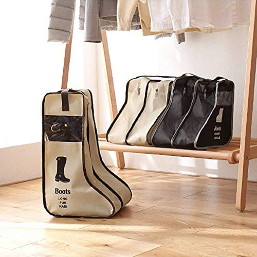 Portable 2 Pack Boots Storage,Tall Boots Storage/Protector Bag | Boots Cover (Beige)