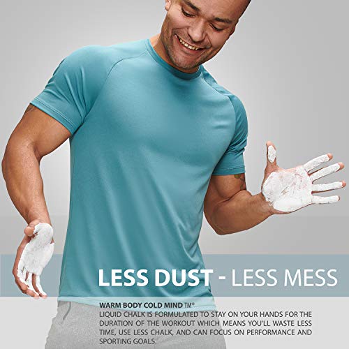 WARM BODY COLD MIND Mess Free Liquid Chalk - Gym Chalk for Weightlifting, Gymnastics, Climbing, Powerlifting - Sports Chalk - Hand Grip Chalk - style: 250ml White