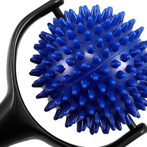 Alipis Large Spiky Ball Yoga Pilates Massage Stick, Handheld Muscle Roller for Shoulder and Calves, Portable Back Stretching Rod for Workout and Muscle Knot Relief