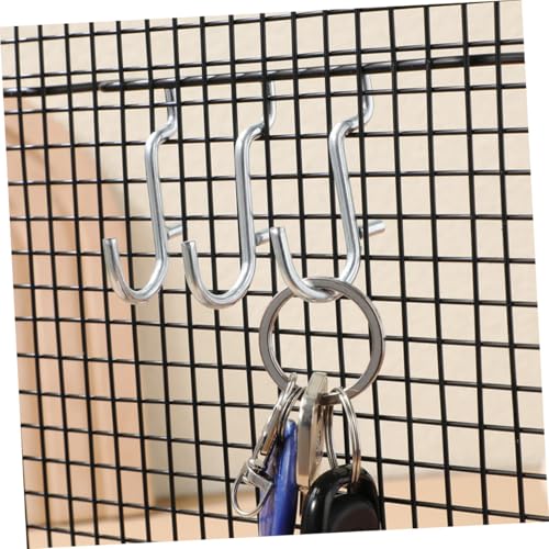10pcs Heavy-Duty Stainless Steel Pegboard Hooks Hanging Board Rack Organizers for Garage Kitchen Workshop Storage Sleek Modern Design for Versatile Tool Display and Space Saving